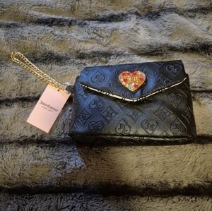 JUICY COUTURE BLACK GLITZ OUT BEJEWELED MINI WRISTLET
